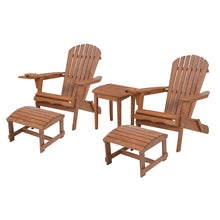 Foldable Adirondack Chair With Cup Holder Conversation Set