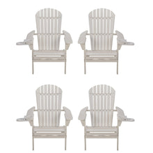 Foldable Adirondack Chair With Cup Holder Set Of 4