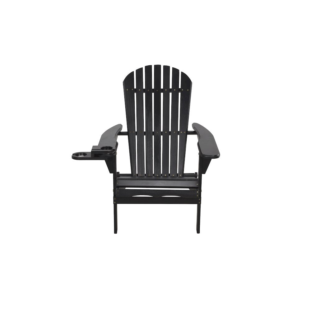 Foldable Adirondack Chair With Cup Holder Bristro Set With Ottoman