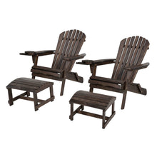 Foldable Adirondack Chair With Cup Holder Conversation Set