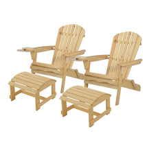 Foldable Adirondack Chair With Cup Holder Conversation Set