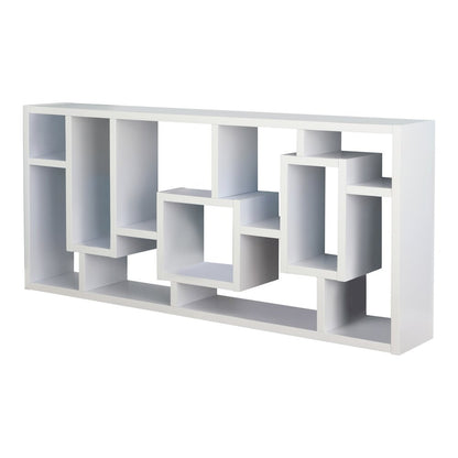 Hazo Modern Wood Open-Back Bookcase in White