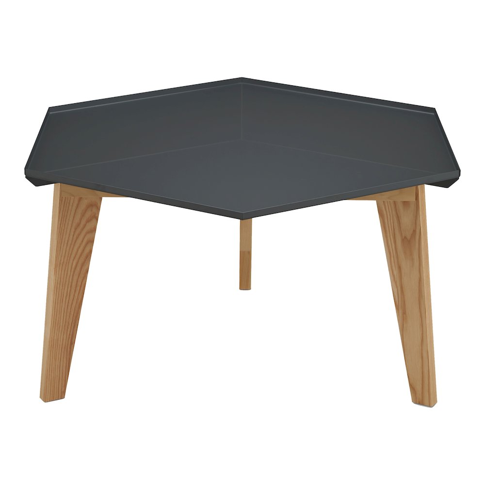 Bok Modern Chic Metal Tray-Top Coffee Table in Gray