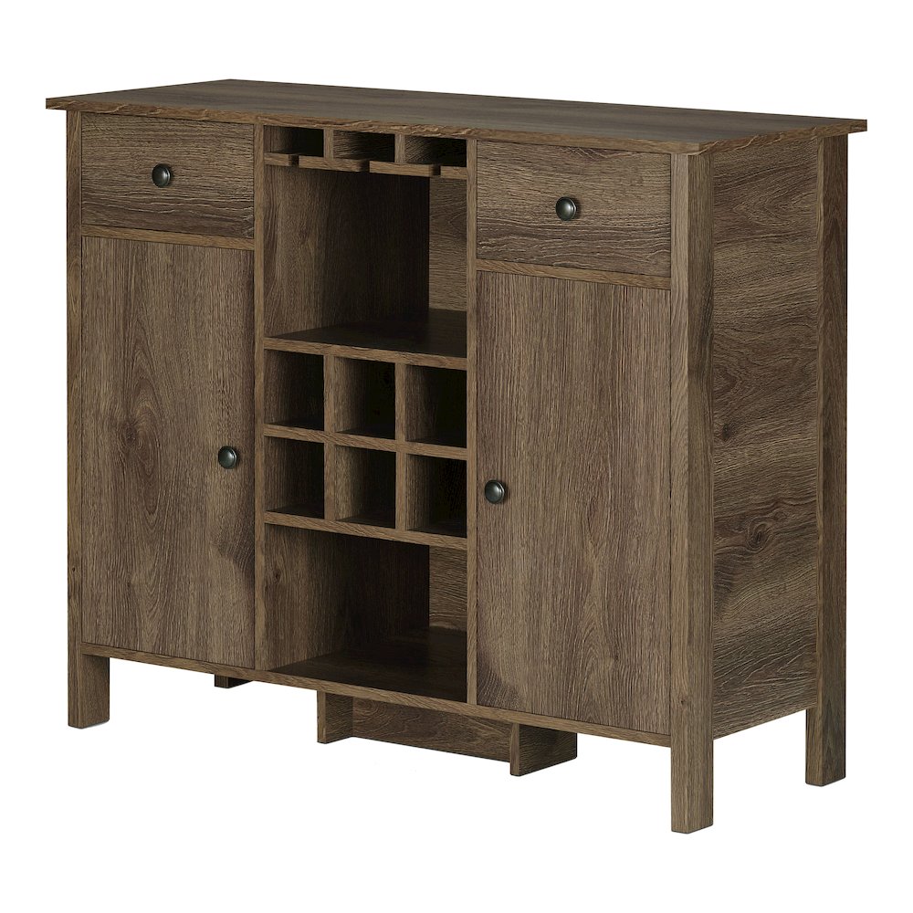 Bonsall Wood Multi-Storage Buffet in Distressed Walnut