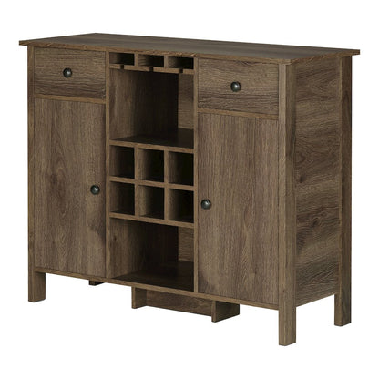 Bonsall Wood Multi-Storage Buffet in Distressed Walnut