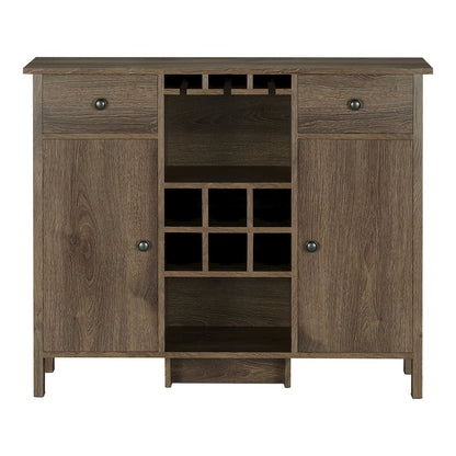 Bonsall Wood Multi-Storage Buffet in Distressed Walnut
