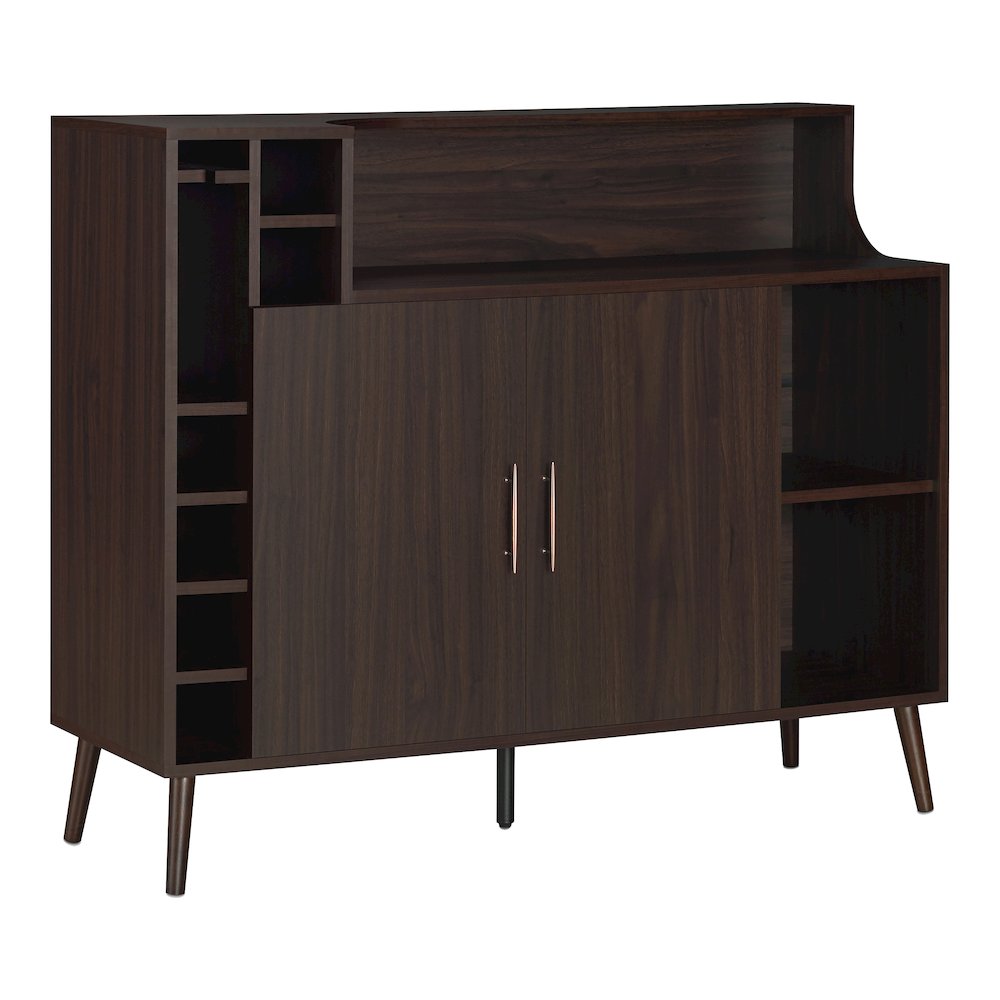 Reid Modern Wood Multi-Storage Buffet in Wenge Brown