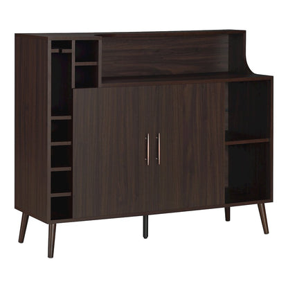 Reid Modern Wood Multi-Storage Buffet in Wenge Brown