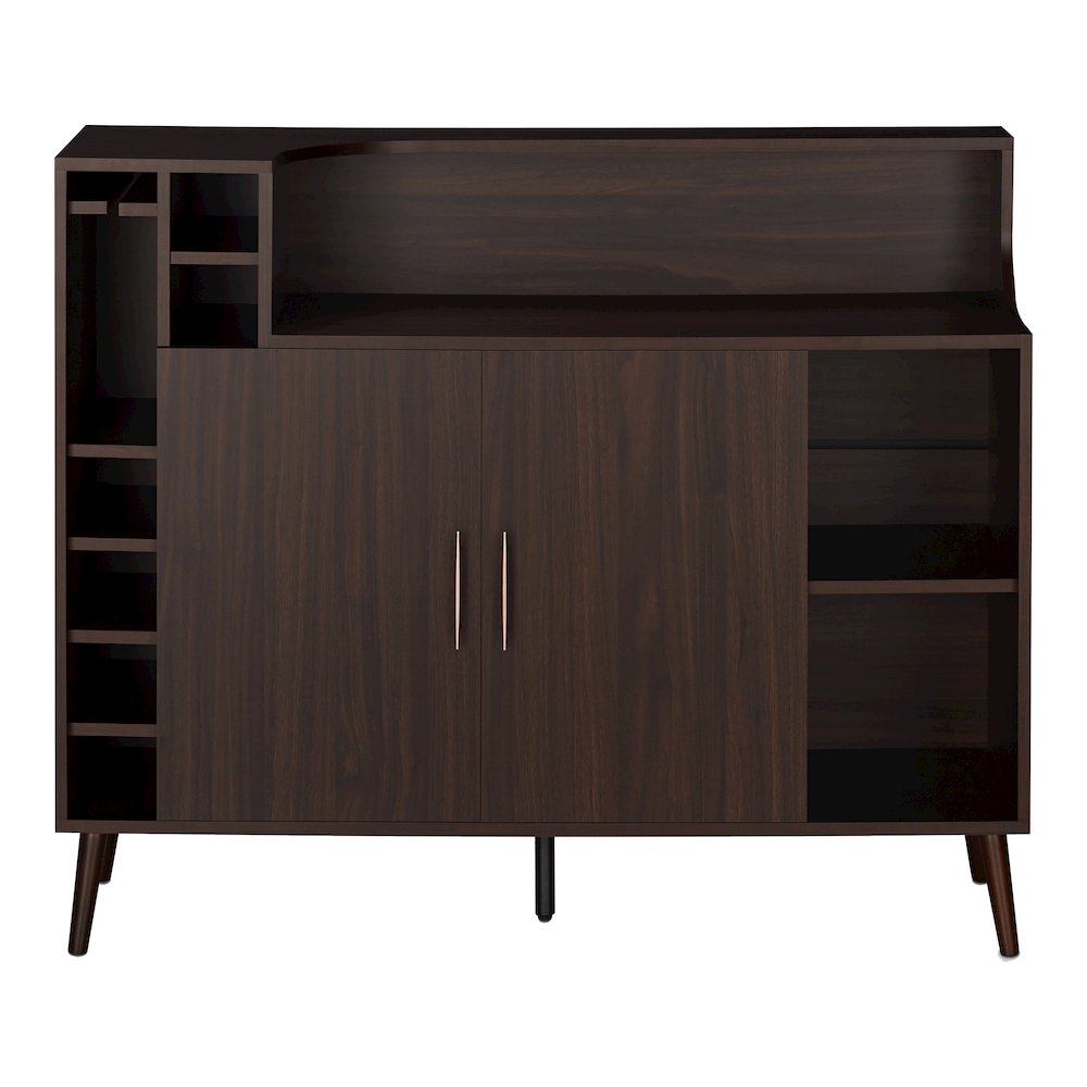 Reid Modern Wood Multi-Storage Buffet in Wenge Brown