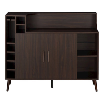 Reid Modern Wood Multi-Storage Buffet in Wenge Brown