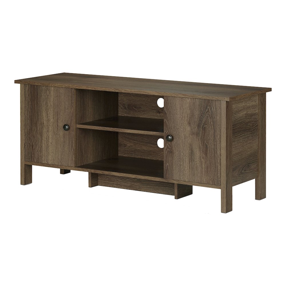 Knisler Transitional Wood 47" TV Stand in Distressed Walnut