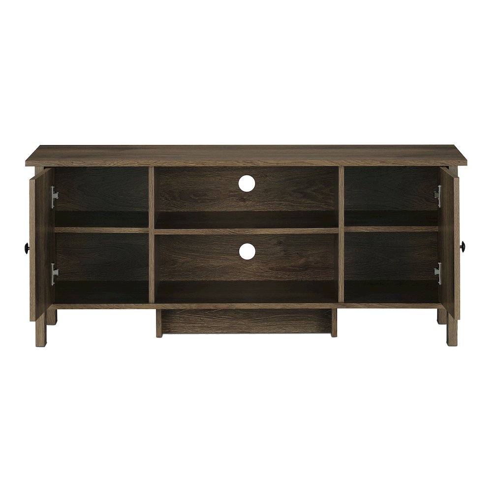 Knisler Transitional Wood 47" TV Stand in Distressed Walnut