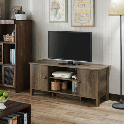Knisler Transitional Wood 47" TV Stand in Distressed Walnut