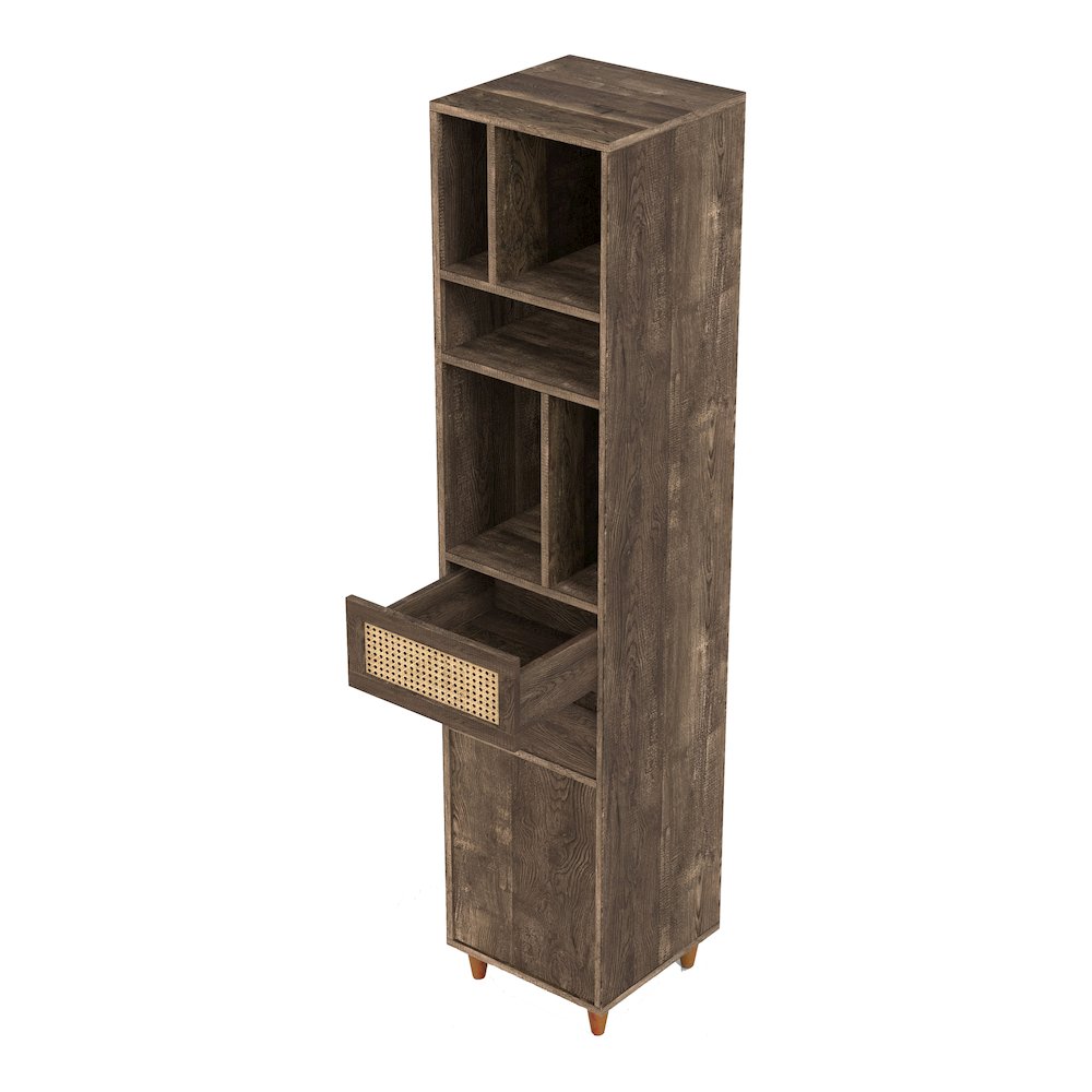 Estel Rustic Wood Multi-Storage TV Tower in Reclaimed Oak
