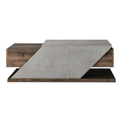Menster Modern Wood Storage Coffee Table in Reclaimed Oak