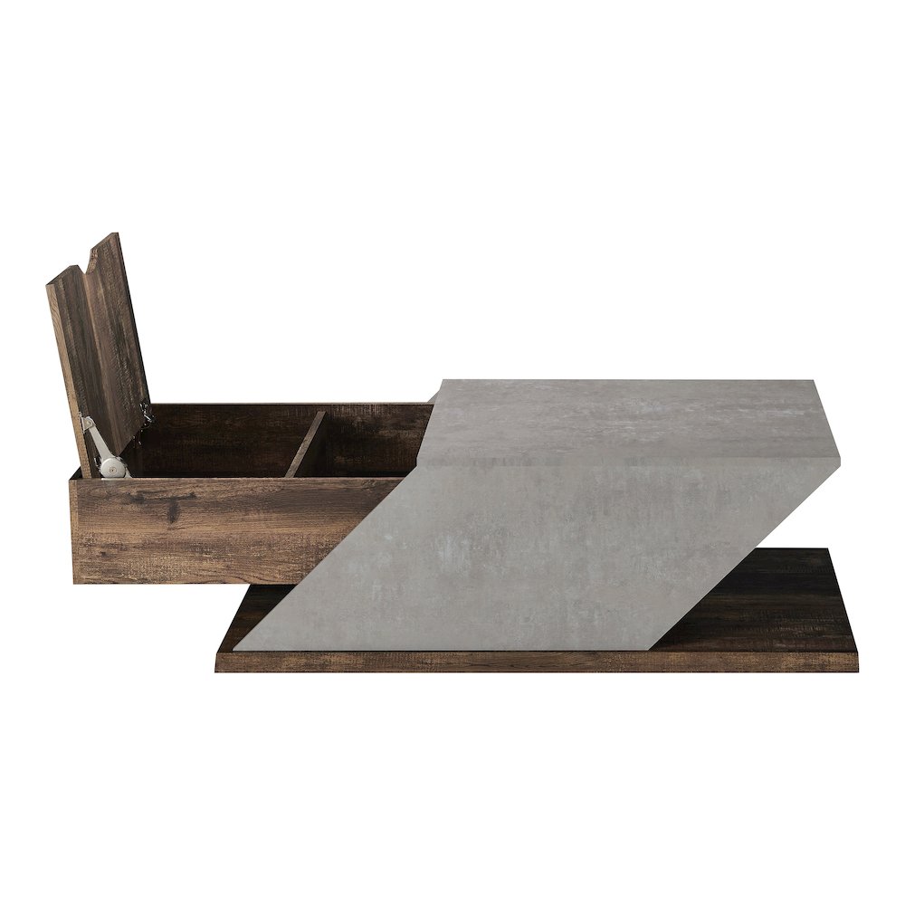 Menster Modern Wood Storage Coffee Table in Reclaimed Oak