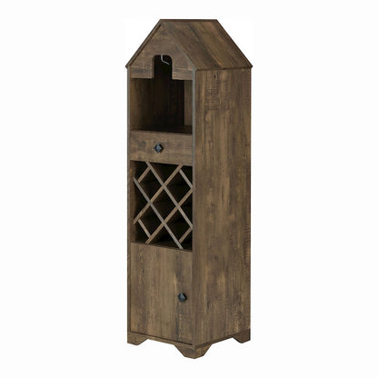 Cruz Rustic Wood 5-Bottle Wine Rack in Reclaimed Oak