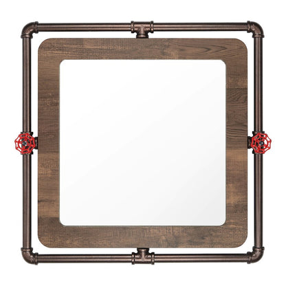 Harimon Rectangle Wood Wall Mirror