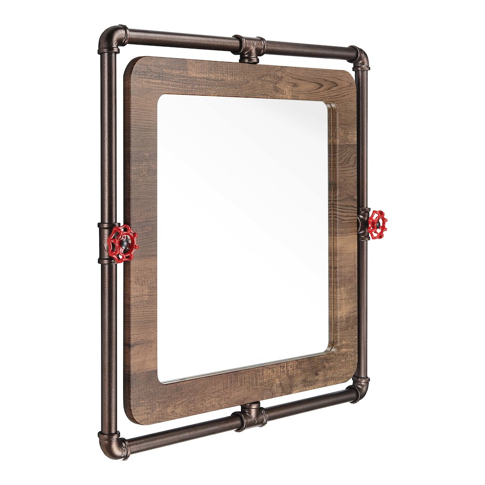 Harimon Rectangle Wood Wall Mirror