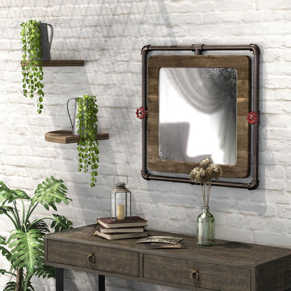 Harimon Rectangle Wood Wall Mirror