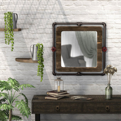 Harimon Rectangle Wood Wall Mirror
