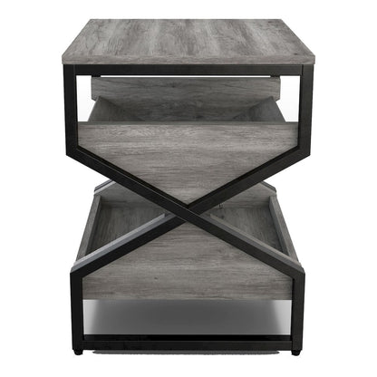 Fille Modern Wood 2-Shelf End Table