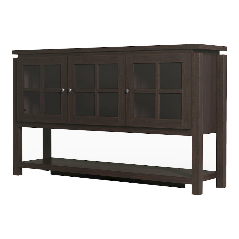 Tellun Contemporary Wood Multi-Storage Buffet in Walnut