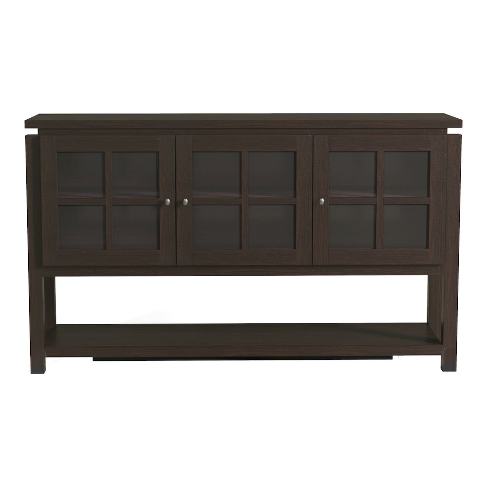 Tellun Contemporary Wood Multi-Storage Buffet in Walnut