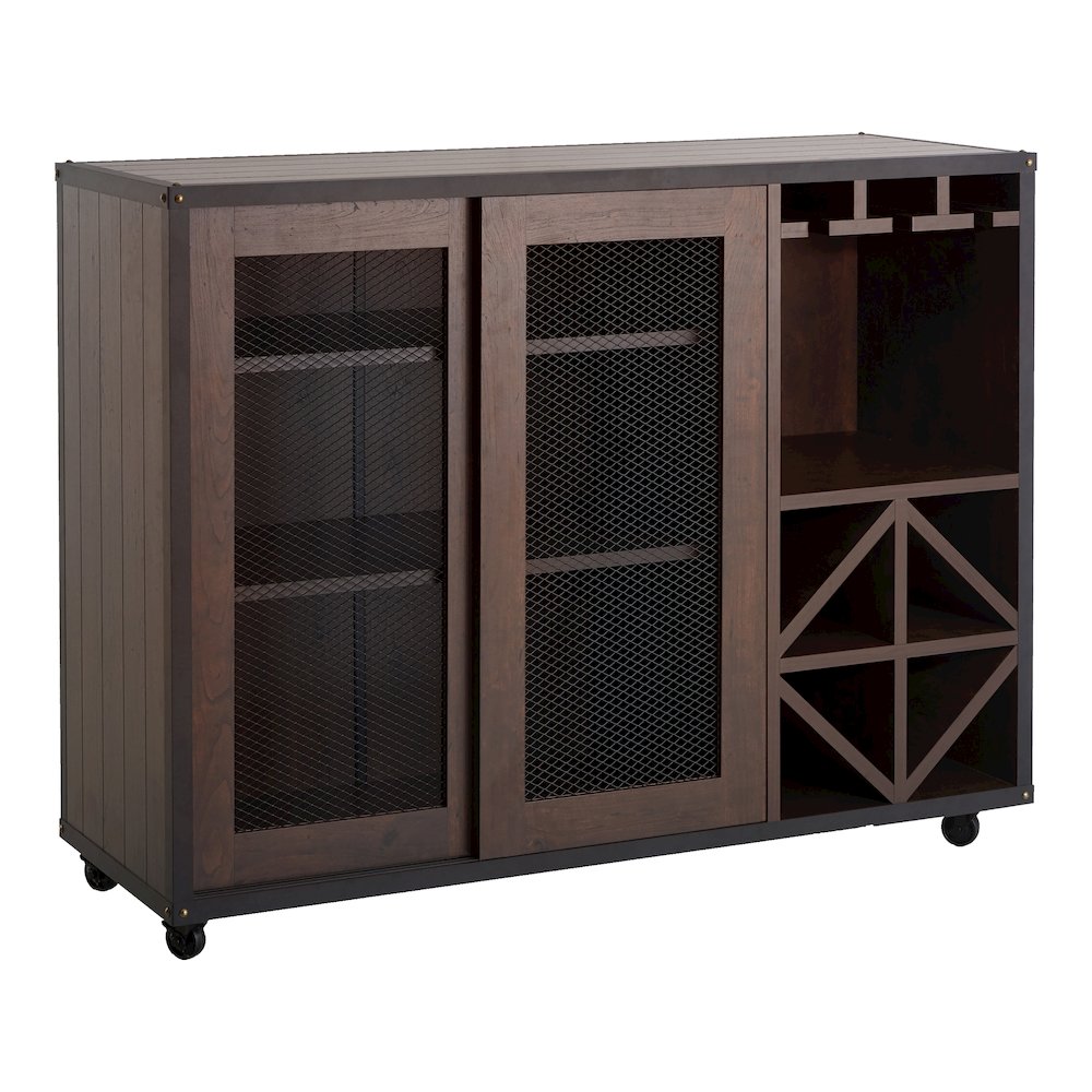 Alan Wood Multi-Storage Buffet with Casters in Walnut