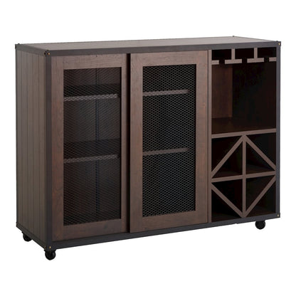 Alan Wood Multi-Storage Buffet with Casters in Walnut