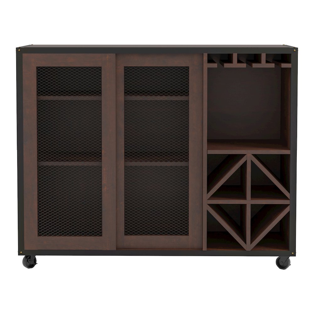 Alan Wood Multi-Storage Buffet with Casters in Walnut