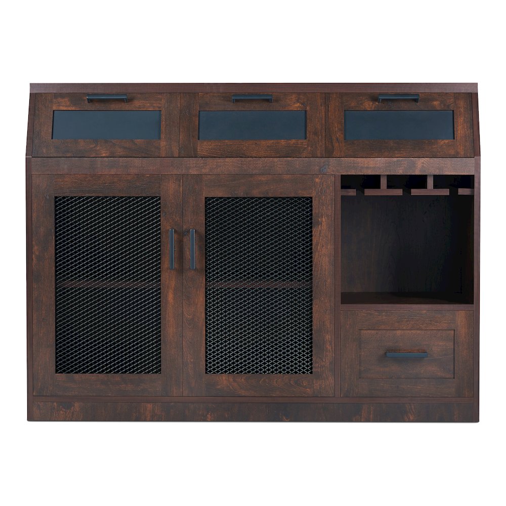 Coffman Wood Wine Storage Buffet in Vintage Walnut