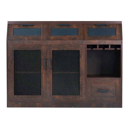 Coffman Wood Wine Storage Buffet in Vintage Walnut
