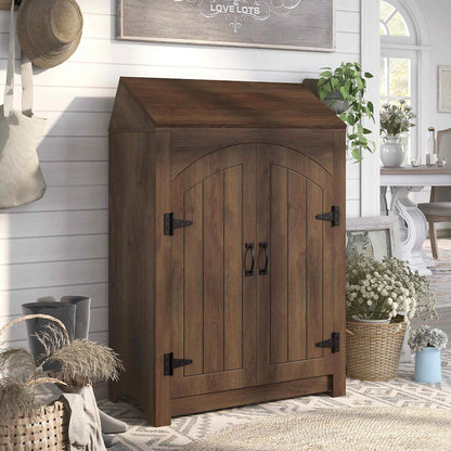 Amos 2-Door Wood Shoe Cabinet