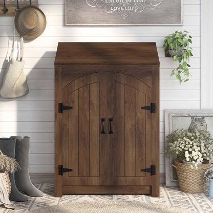 Amos 2-Door Wood Shoe Cabinet