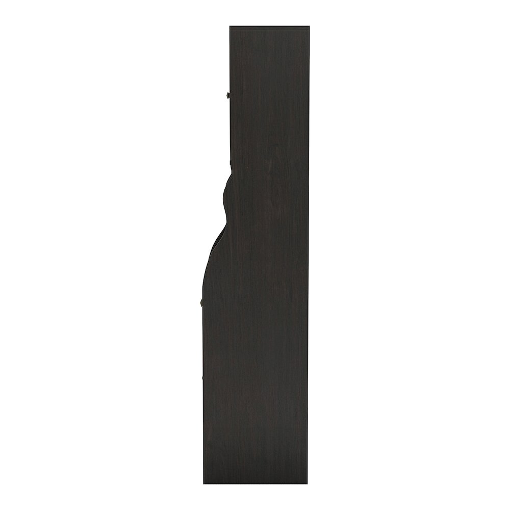 Elm Multi-Storage Wood Tower Cabinet in Espresso