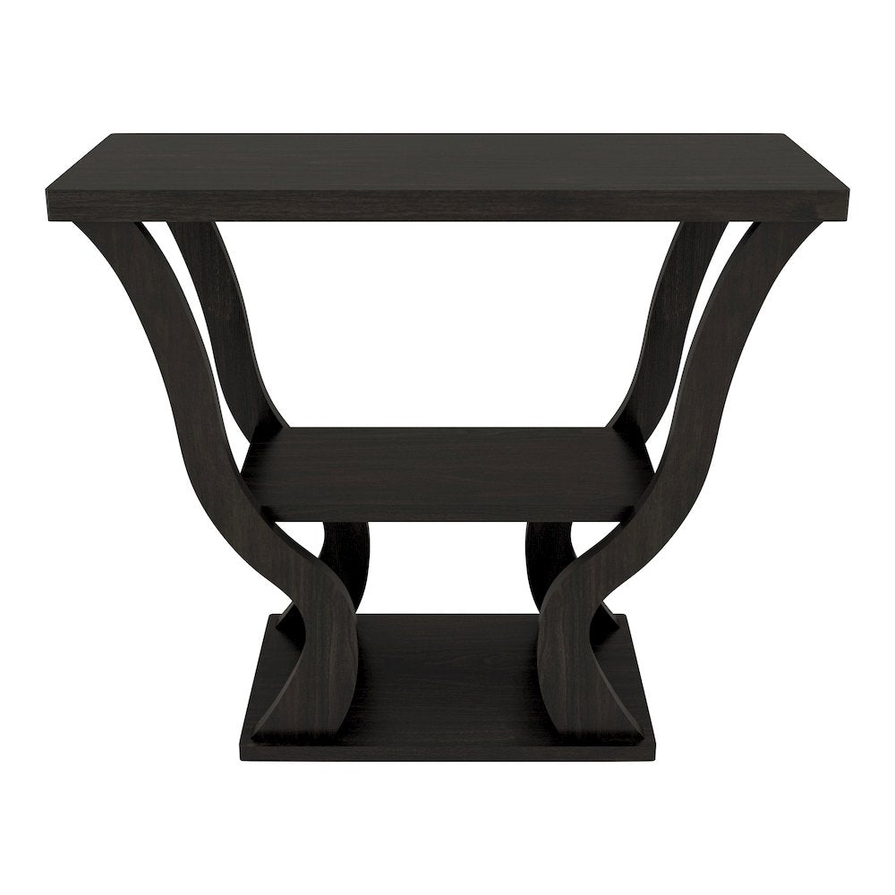 Bell Wood Console Sofa Entrance Table in Espresso