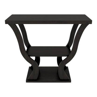 Bell Wood Console Sofa Entrance Table in Espresso