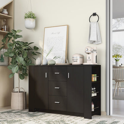 Nathan Modern Wood Multi-Storage Buffet in Cappuccino
