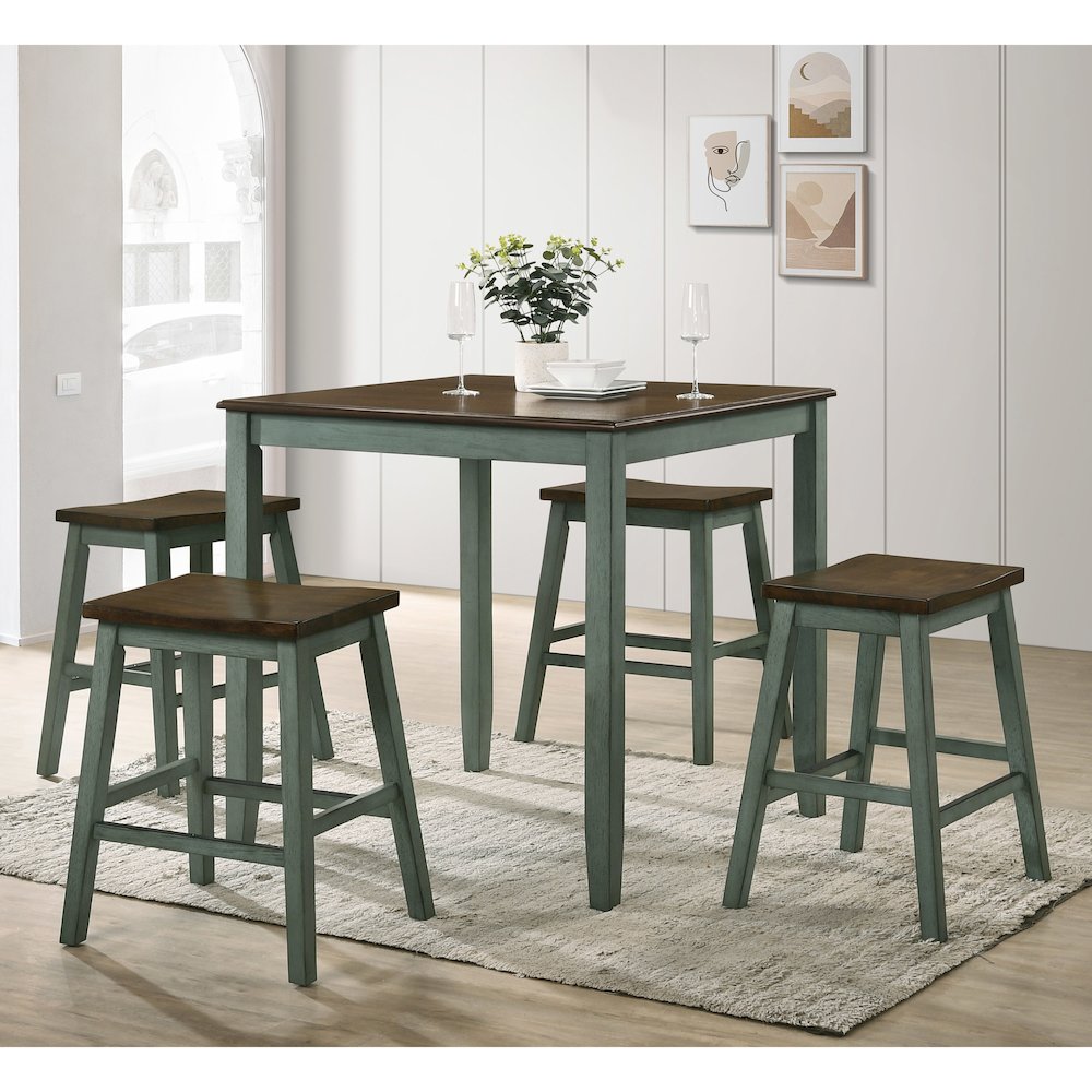 Silva Wood 5-Piece Counter Dining Set