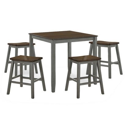 Silva Wood 5-Piece Counter Dining Set