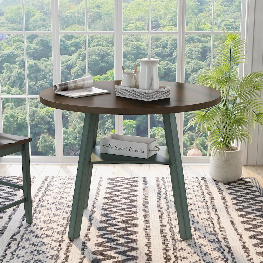 Elda Wood Drop-Leaf Counter Height Dining Table