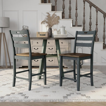 Elda Wood Counter Height Dining Chair (Set of 2)