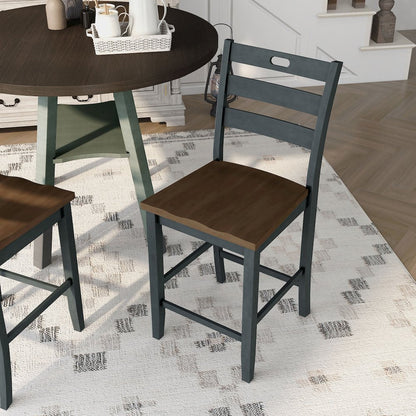 Elda Wood Counter Height Dining Chair (Set of 2)