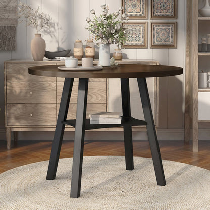Elda Wood Drop-Leaf Counter Height Dining Table