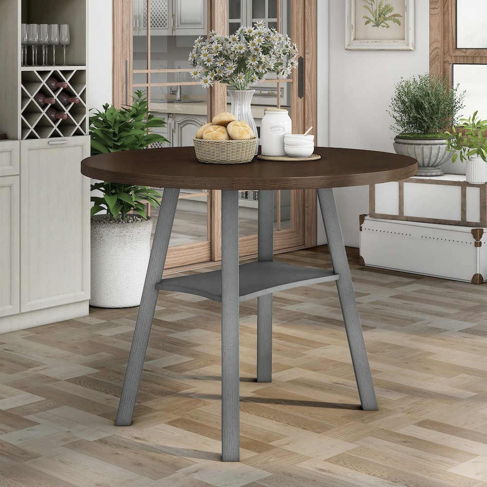 Elda Wood Drop-Leaf Counter Height Dining Table