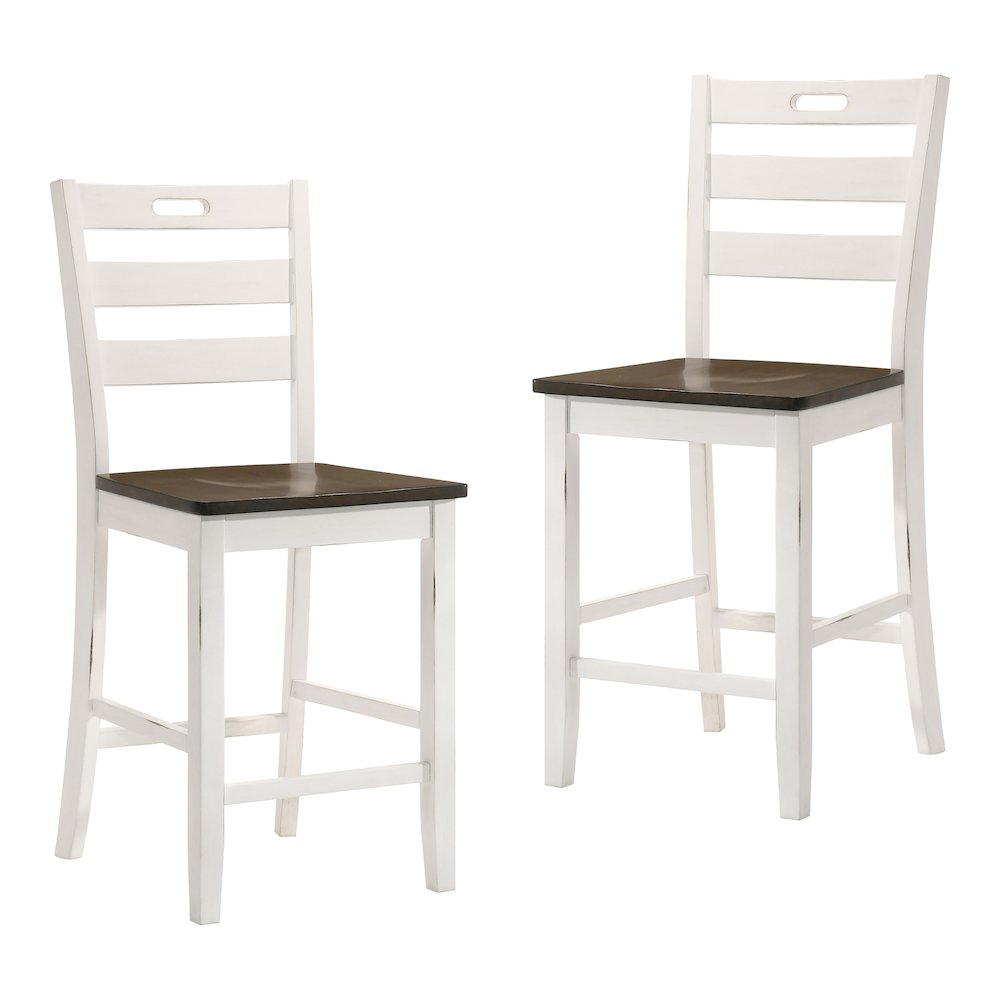 Elda Wood Counter Height Dining Chair (Set of 2)