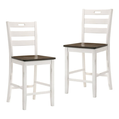 Elda Wood Counter Height Dining Chair (Set of 2)