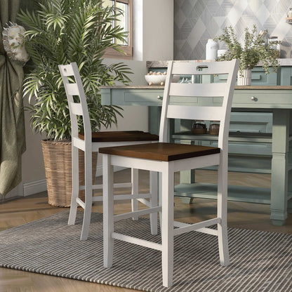 Elda Wood Counter Height Dining Chair (Set of 2)