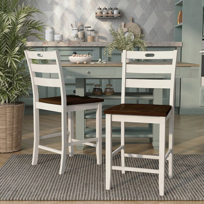 Elda Wood Counter Height Dining Chair (Set of 2)